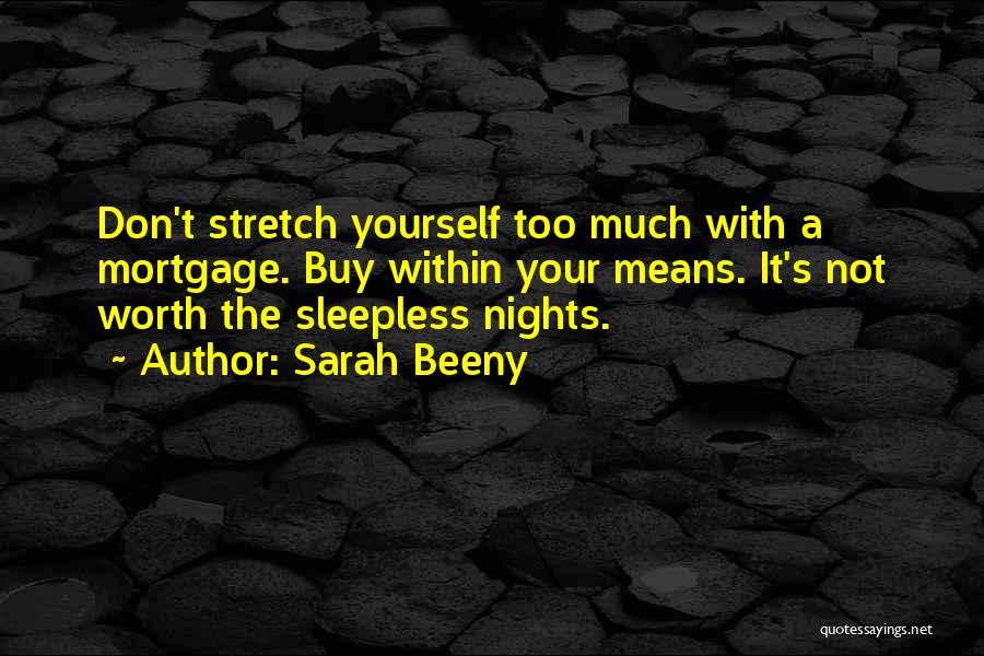 Sleepless Night Quotes By Sarah Beeny