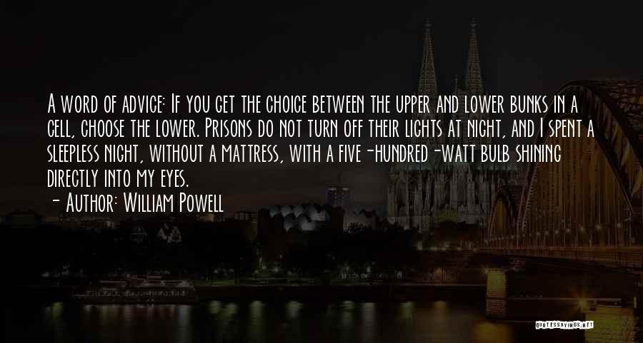 Sleepless Night Quotes By William Powell