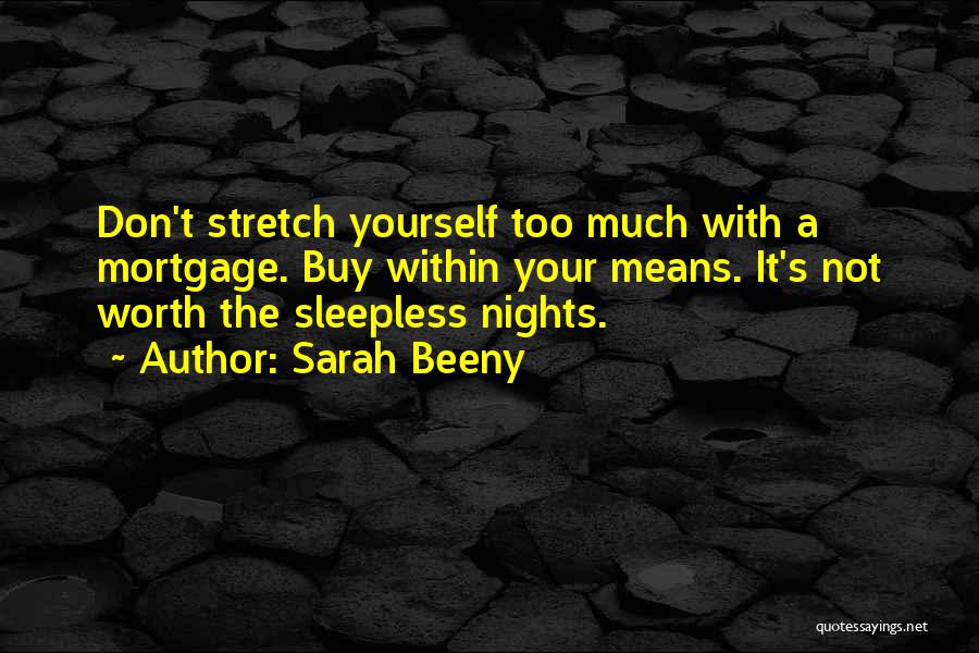 Sleepless Nights Quotes By Sarah Beeny