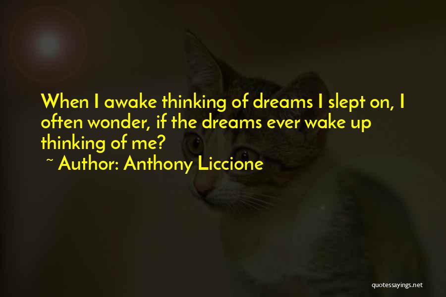Slept On Me Quotes By Anthony Liccione
