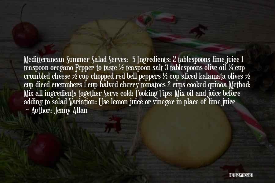 Sliced Cheese Quotes By Jenny Allan
