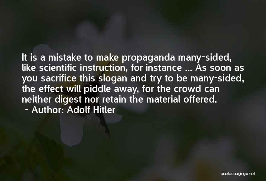 Slogan Quotes By Adolf Hitler