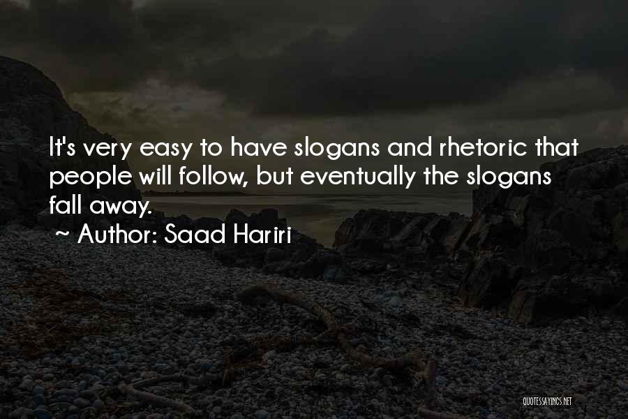 Slogans Quotes By Saad Hariri