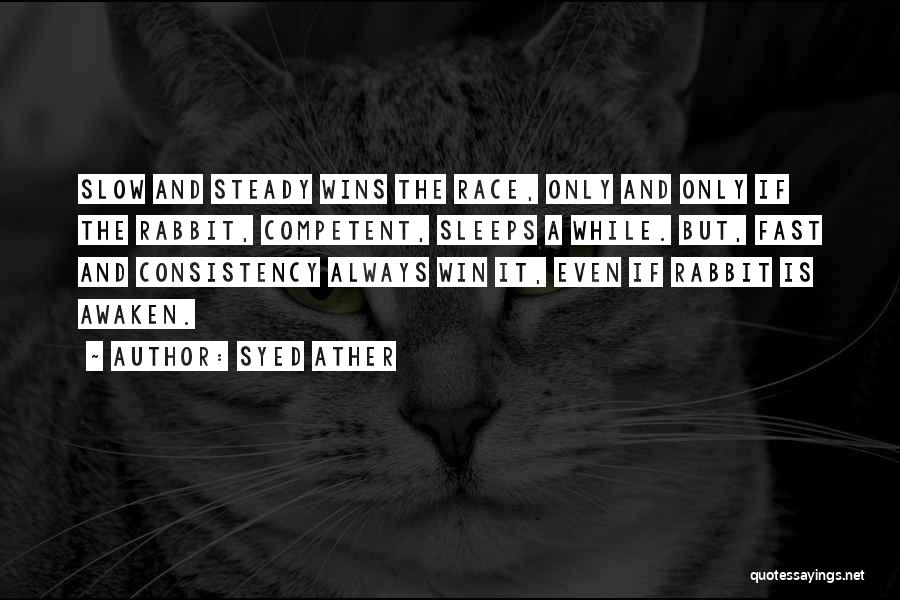 Slow And Steady Wins Quotes By Syed Ather