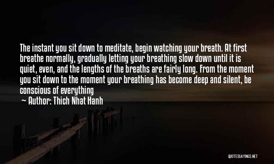 Slow Down And Breathe Quotes By Thich Nhat Hanh