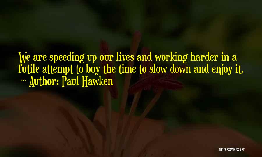Slow Down And Enjoy Life Quotes By Paul Hawken