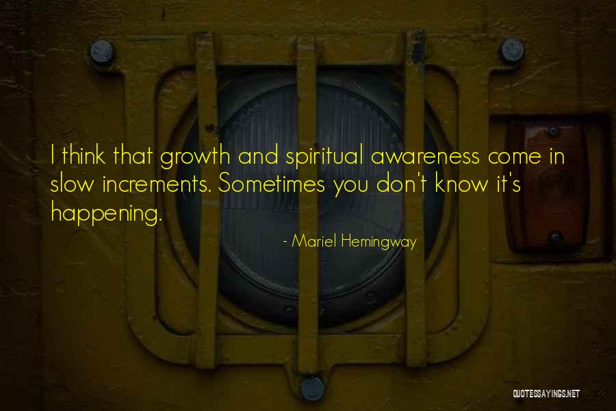 Slow Growth Quotes By Mariel Hemingway Slow Growth Quotes By Mariel Hemingway