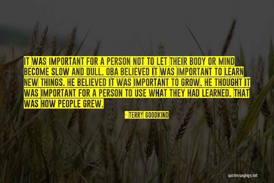Slow People Quotes By Terry Goodkind Slow People Quotes By Terry Goodkind
