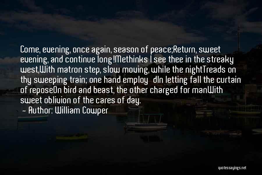 Slow Train Quotes By William Cowper