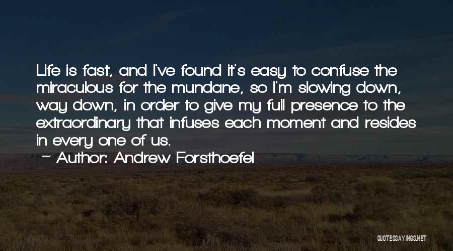 Slowing It Down Quotes By Andrew Forsthoefel