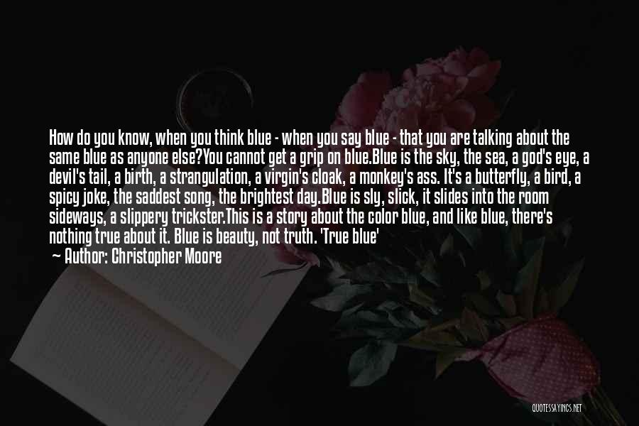 Sly Blue Quotes By Christopher Moore