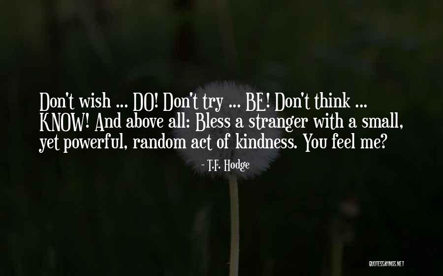 Small Acts Kindness Quotes By T.F. Hodge