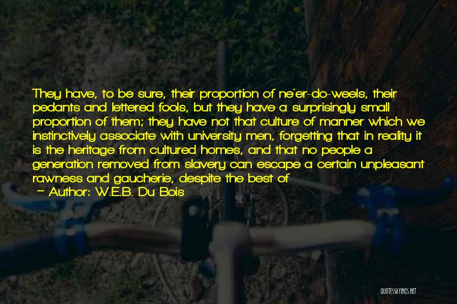 Small And Best Quotes By W.E.B. Du Bois