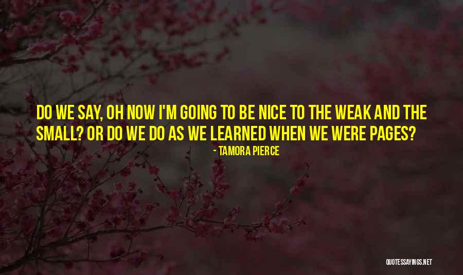 Small And Nice Quotes By Tamora Pierce Small And Nice Quotes By Tamora Pierce