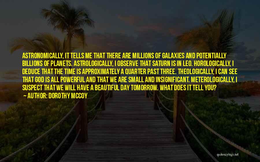 Small And Powerful Quotes By Dorothy Mccoy