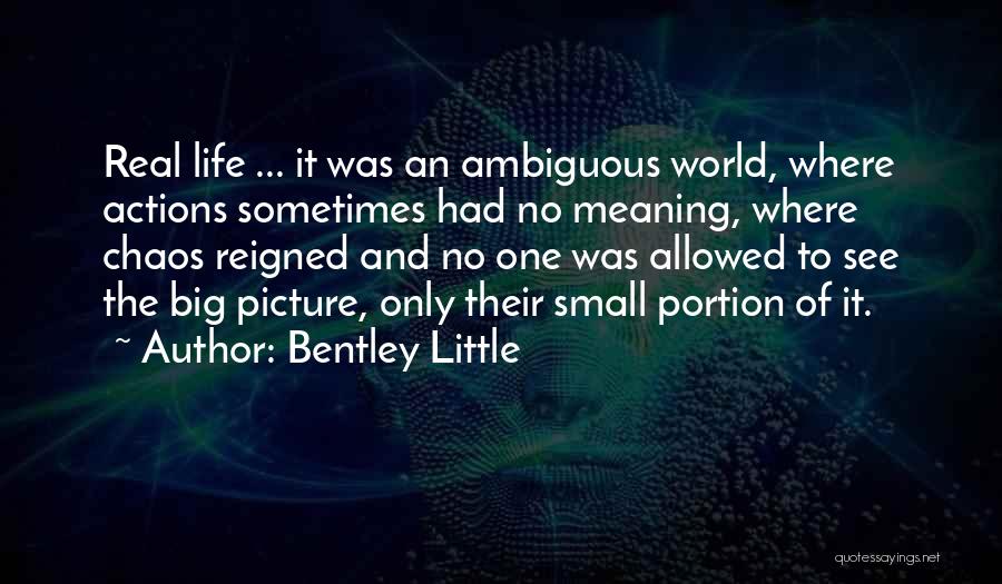 Small Big World Quotes By Bentley Little