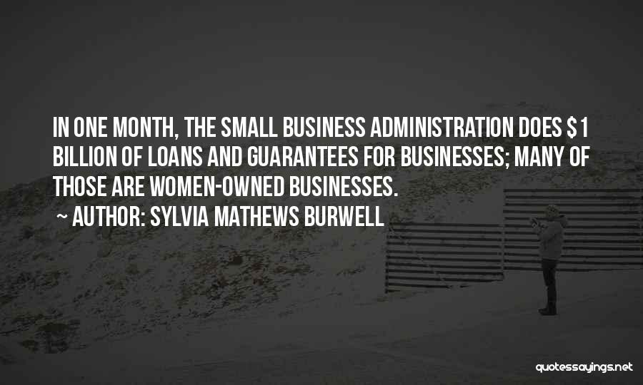 Small Business Administration Quotes By Sylvia Mathews Burwell