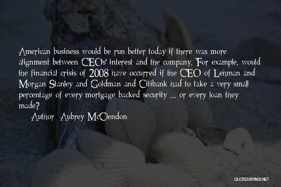 Small Business Loan Quotes By Aubrey McClendon