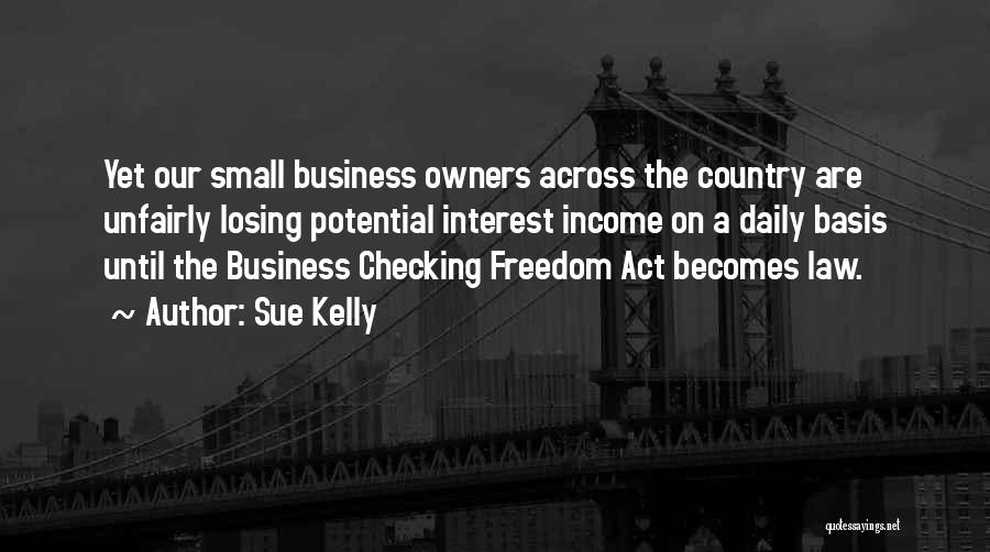 Small Business Owners Quotes By Sue Kelly