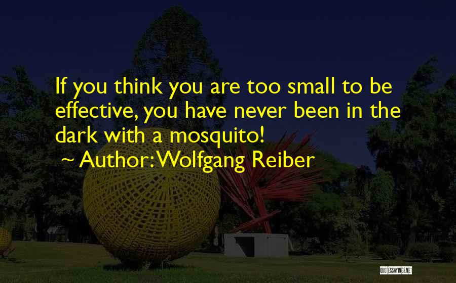 Small But Effective Quotes By Wolfgang Reiber