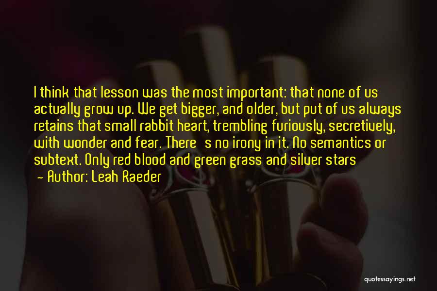 Small But Important Quotes By Leah Raeder