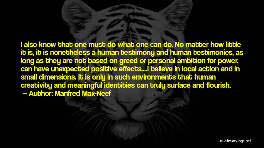 Small But Meaningful Quotes By Manfred Max-Neef