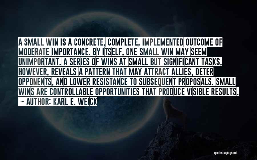 Small But Significant Quotes By Karl E. Weick