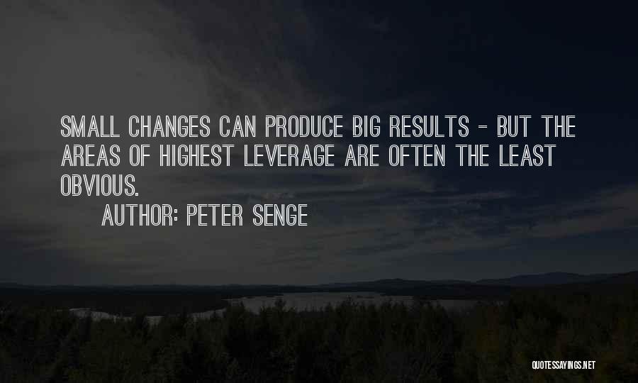 Small Changes Big Results Quotes By Peter Senge