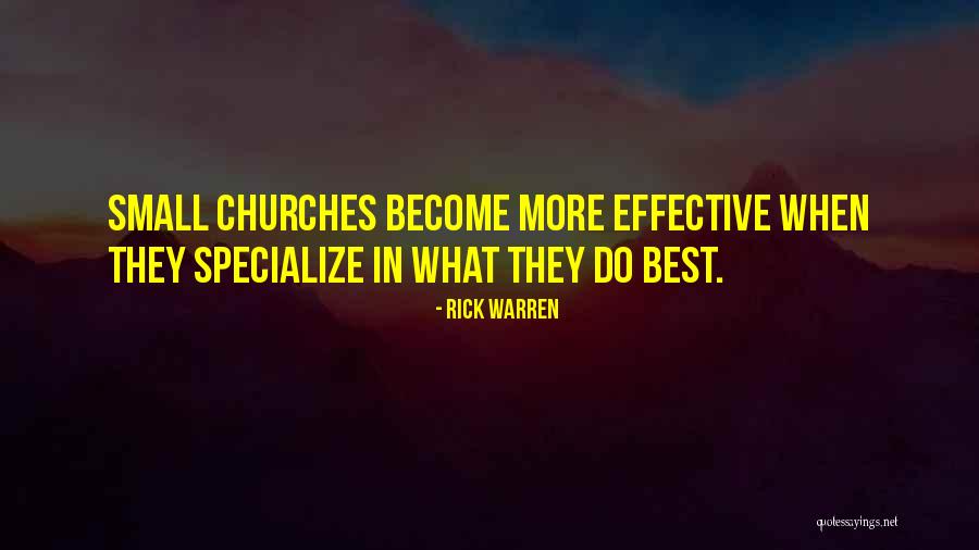 Small Churches Quotes By Rick Warren