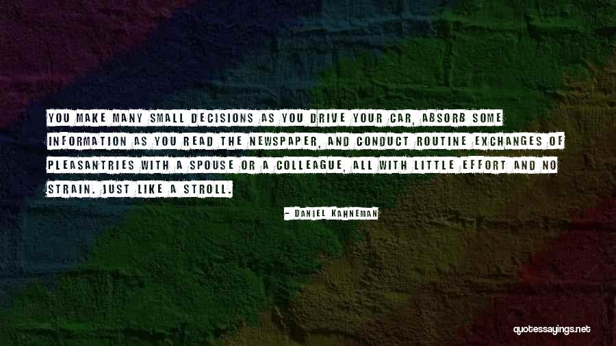 Small Decisions Quotes By Daniel Kahneman Small Decisions Quotes By Daniel Kahneman