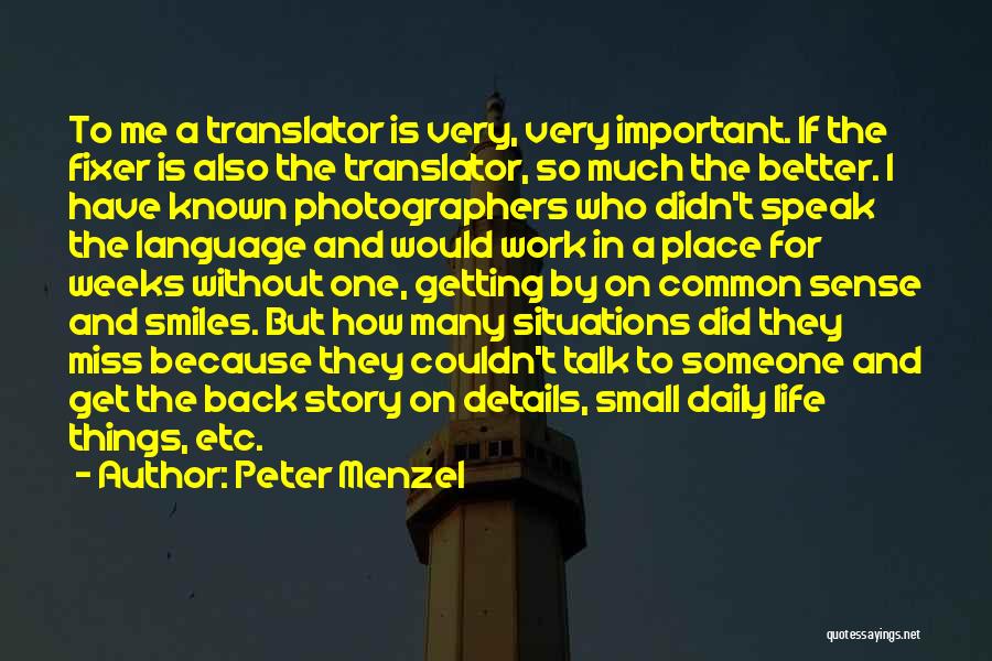 Small Details Quotes By Peter Menzel