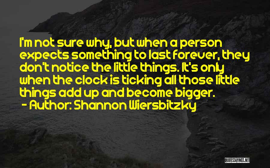 Small Details Quotes By Shannon Wiersbitzky