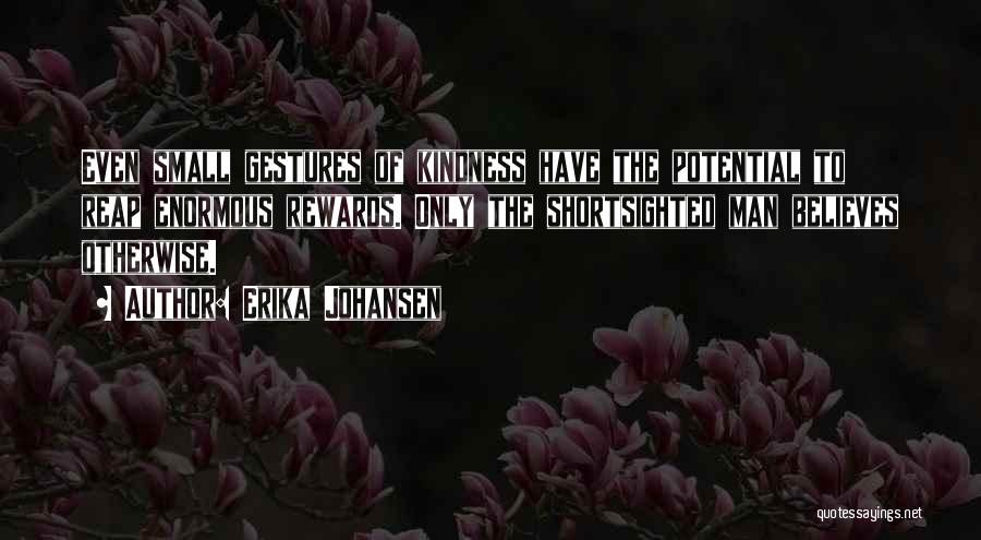 Small Gestures Of Kindness Quotes By Erika Johansen