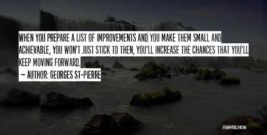 Small Improvements Quotes By Georges St-Pierre