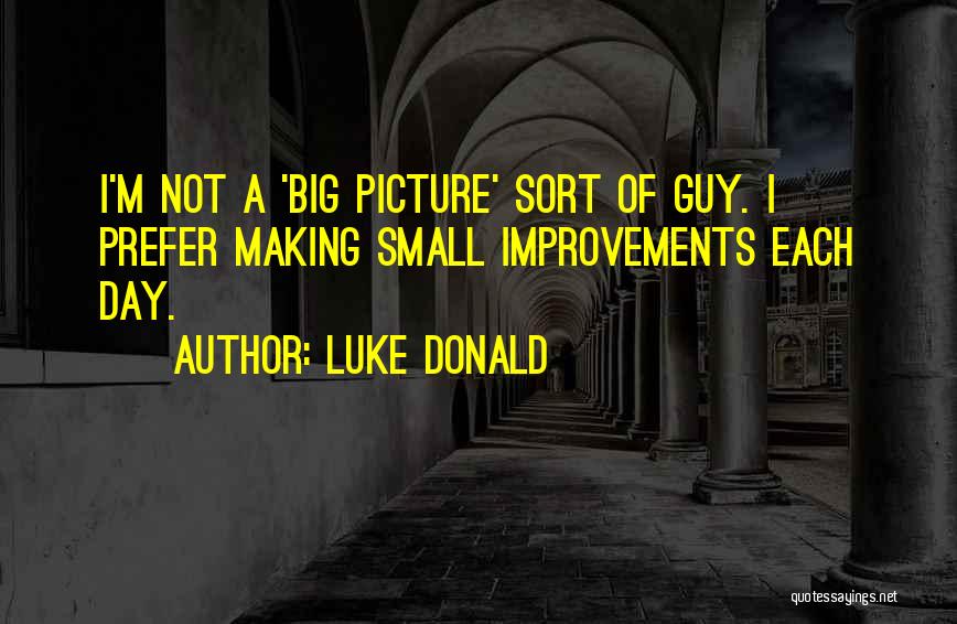 Small Improvements Quotes By Luke Donald