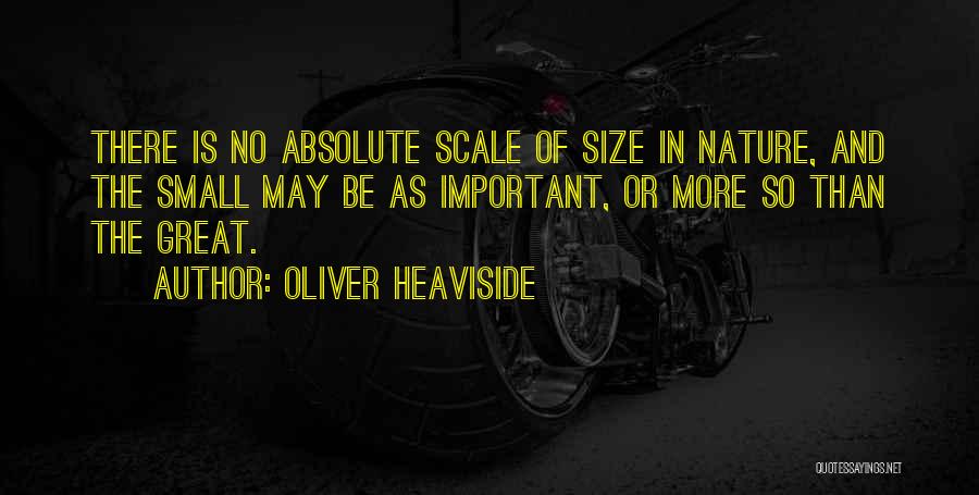 Small In Nature Quotes By Oliver Heaviside