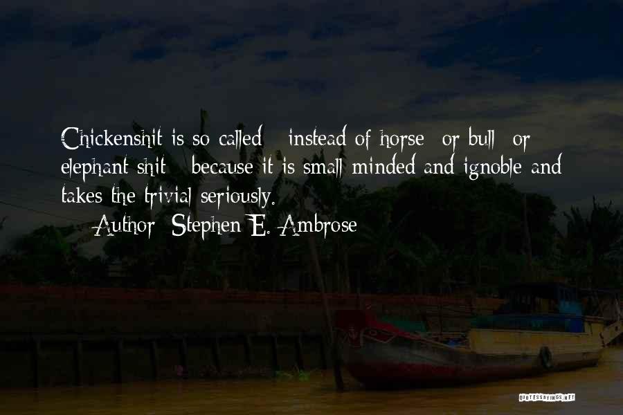 Small Mindedness Quotes By Stephen E. Ambrose