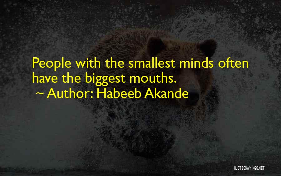 Small Minds And Big Mouths Quotes By Habeeb Akande