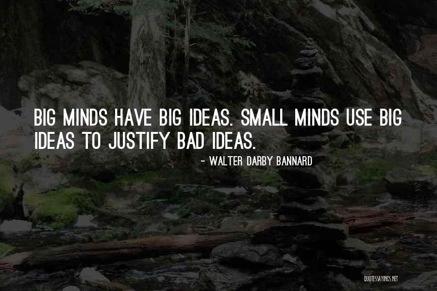 Small Minds Quotes By Walter Darby Bannard