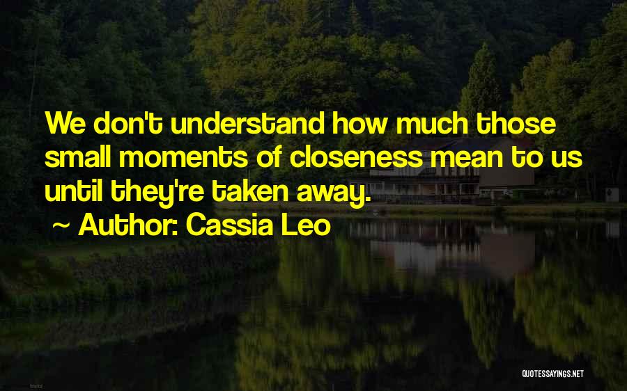 Small Moments Quotes By Cassia Leo