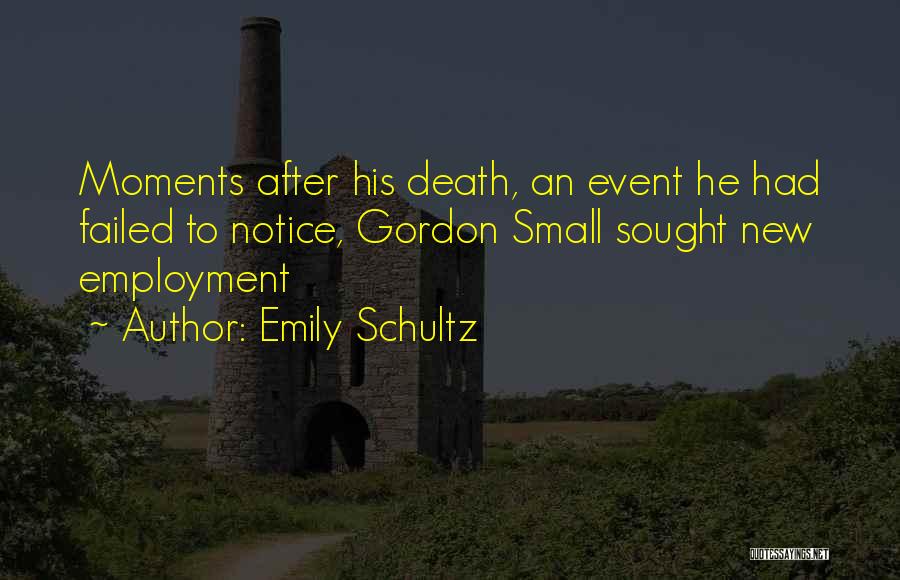 Small Moments Quotes By Emily Schultz