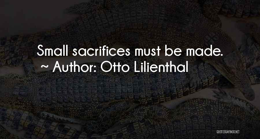 Small Sacrifices Quotes By Otto Lilienthal