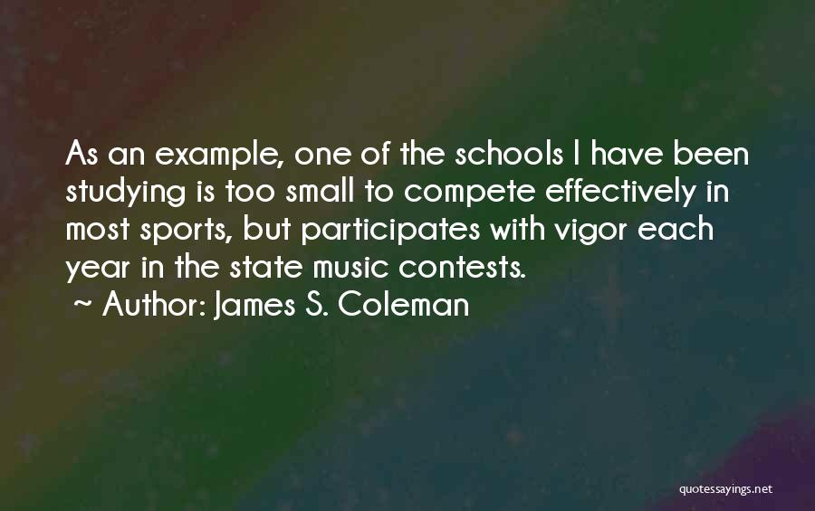 Small Schools Quotes By James S. Coleman