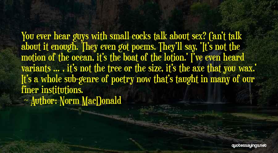 Small Size Quotes By Norm MacDonald