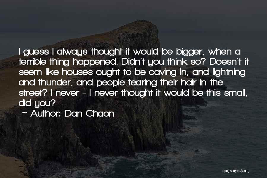 Small Thing Quotes By Dan Chaon