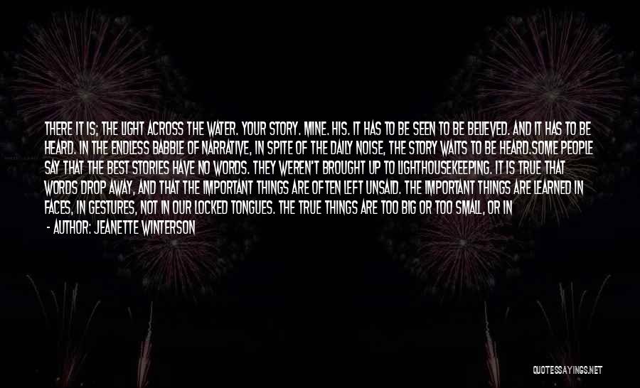 Small Things Are Important Quotes By Jeanette Winterson