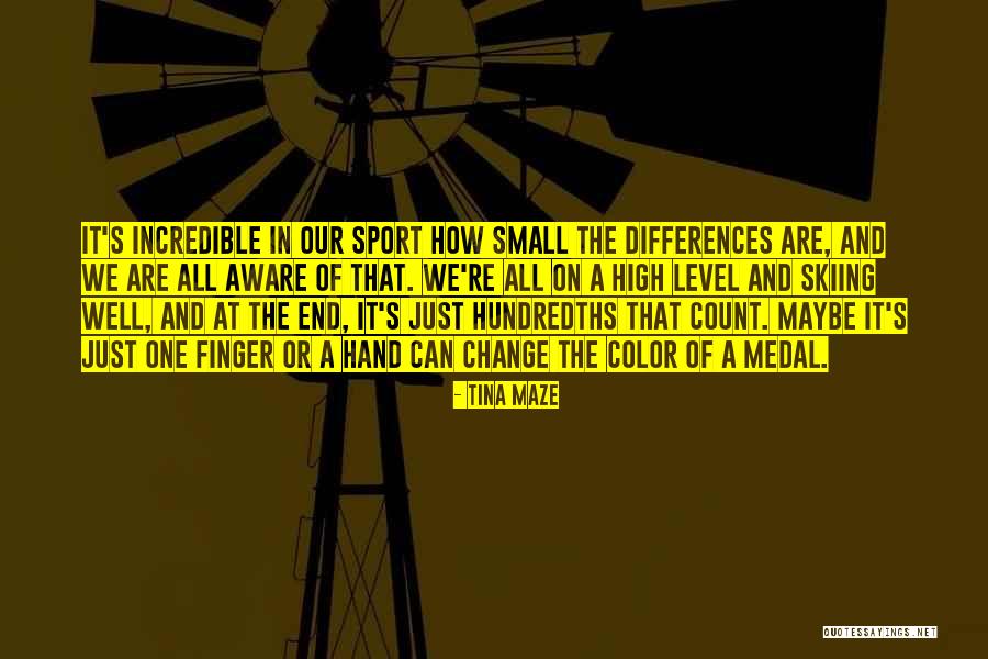 Small Things Count Quotes By Tina Maze