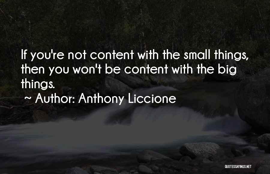 Small Things Happy Quotes By Anthony Liccione