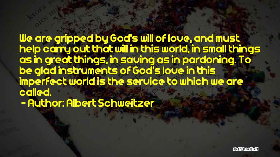 Small Things In Love Quotes By Albert Schweitzer