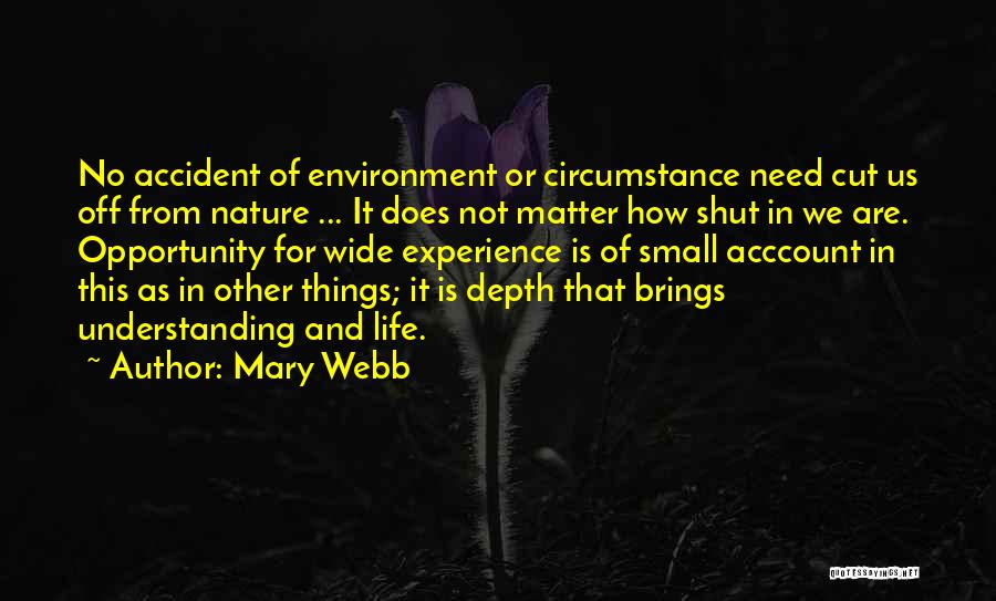 Small Things In Nature Quotes By Mary Webb